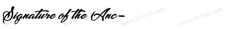 Signature of the Anc字体转换